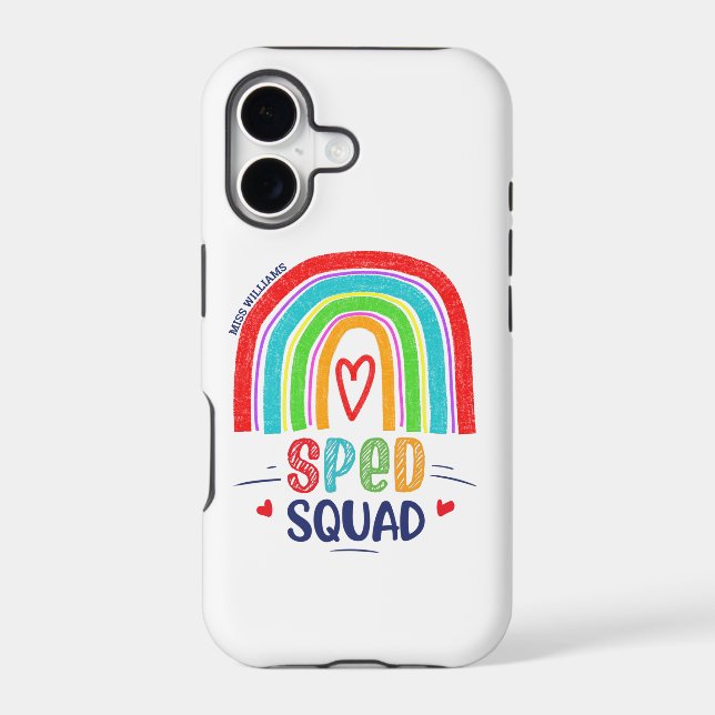 SPED Squad Colourful Modern Rainbow  (Back)