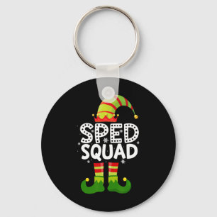 Sped Squad Special education for santa family chri Keychain