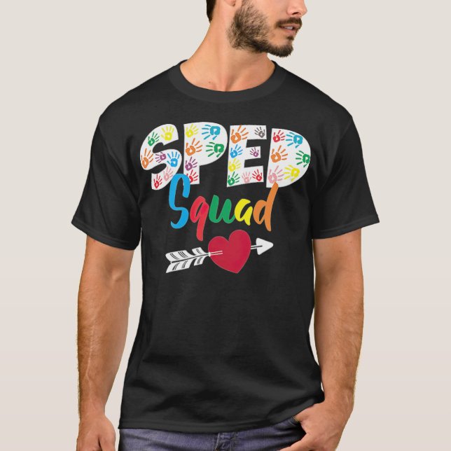 SPED Squad Special Education Teacher Educator alpa T-Shirt (Front)
