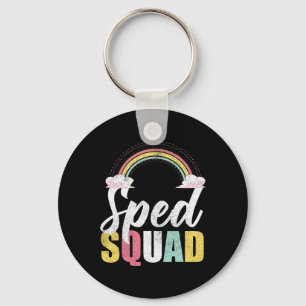 Sped Squad Sped Teacher Rainbow Special Education Keychain