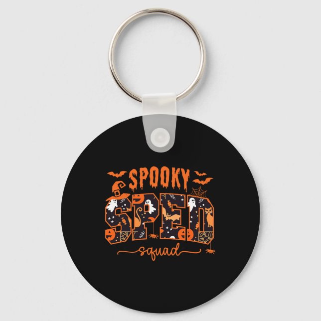 Sped Squad Team Special Education Teacher Hallowee Keychain (Front)