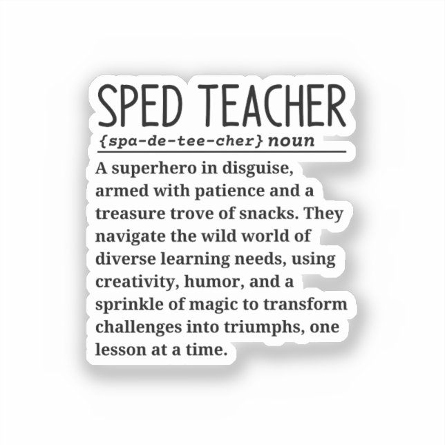 Sped teacher (Front)