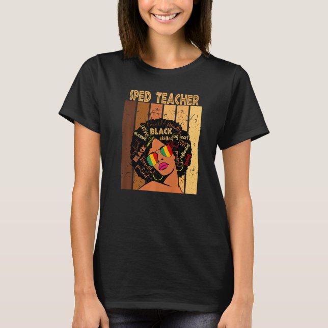 Sped Teacher Afro African American Black History M T-Shirt (Front)