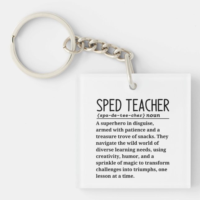 Sped teacher keychain (Front)