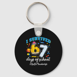 Sped Teacherlife I Survived 67 Days Of School Funn Keychain