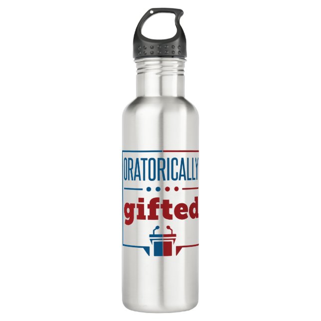 Speech and Debate Oratorically Gifted 710 Ml Water Bottle (Front)