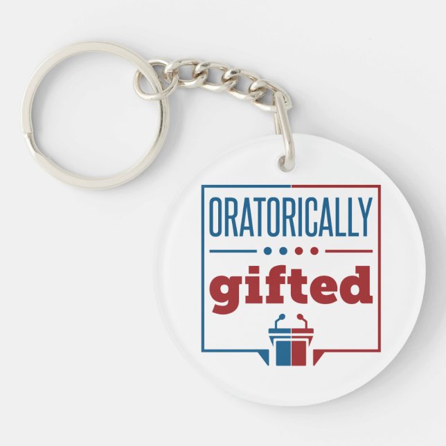 Speech and Debate Oratorically Gifted Keychain (Front)