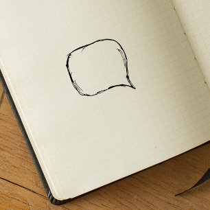  Speech Balloon Journal  Rubber Stamp