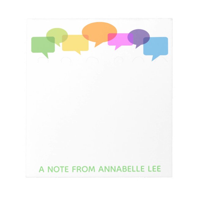Speech Balloons Notepad (Front)