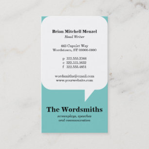 Speech Bubble Business Card