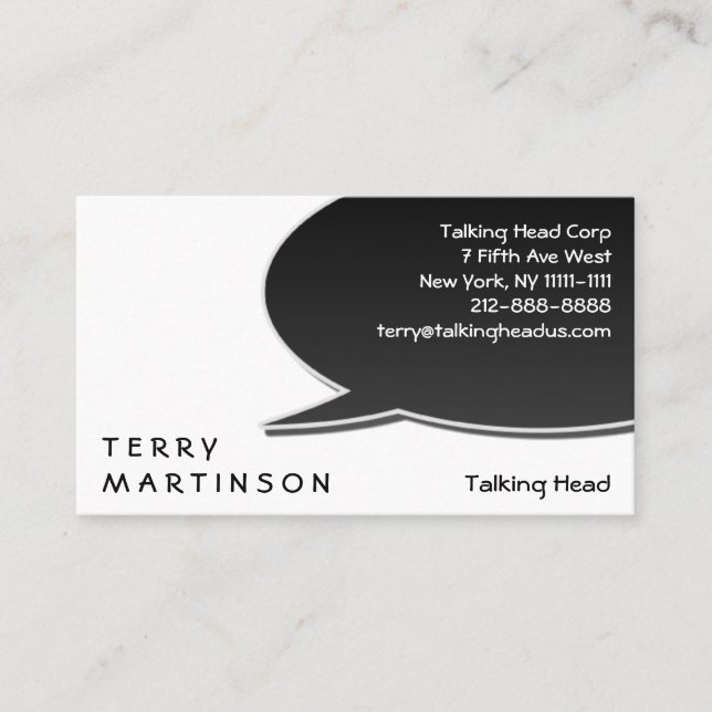 Speech Bubble Card (Front)