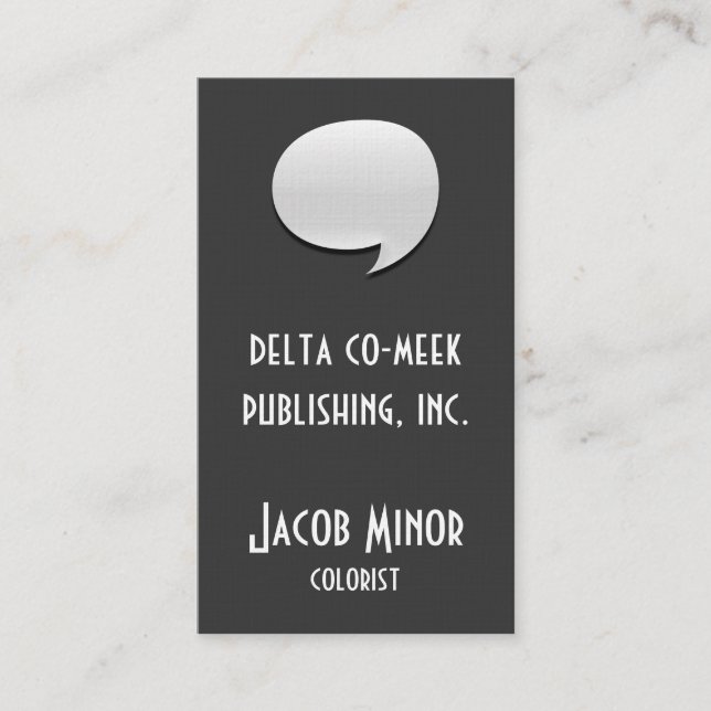 Speech Bubble Card [3d] (Front)