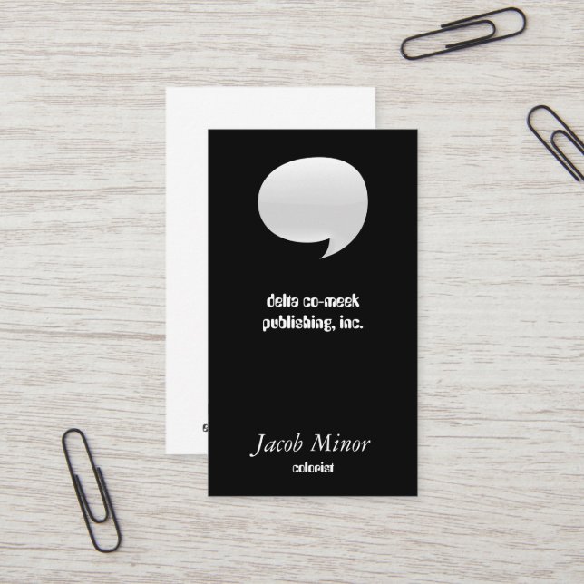 Speech Bubble Card [3d] (Front/Back In Situ)