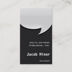 Speech Bubble Card [3d] faux black flannel