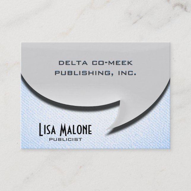 Speech Bubble Card [3d style] (Front)