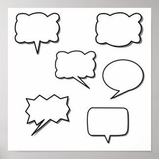 Speech bubble design poster