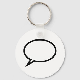 Speech bubble keychain