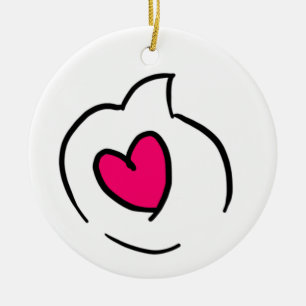 Speech Bubble Love Ceramic Ornament