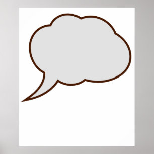 speech bubble poster