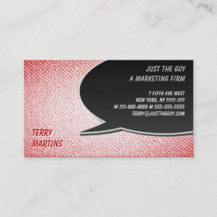 Speech Bubble Texture Style Business Card
