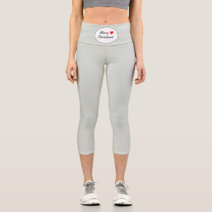 Speech bubble with the text Merry Christmas Capri Leggings