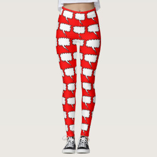 Speech Bubbles 2 Choose background colour Leggings