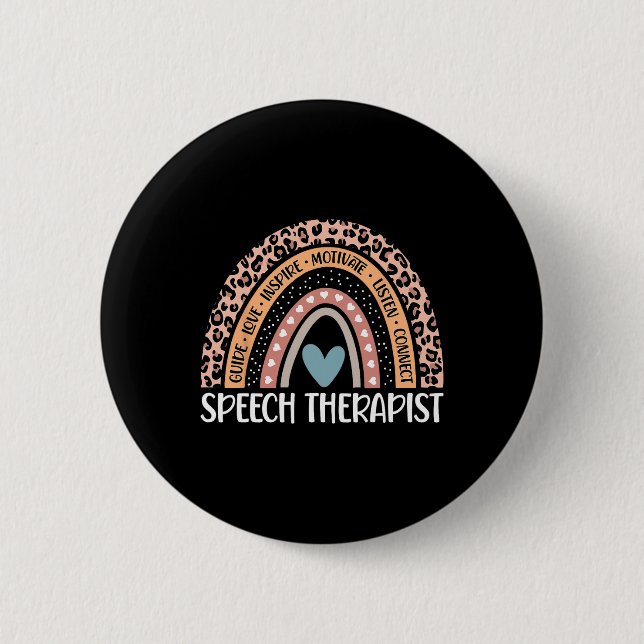 Speech Language Pathologist 100th Day Of School Sl 2 Inch Round Button (Front)
