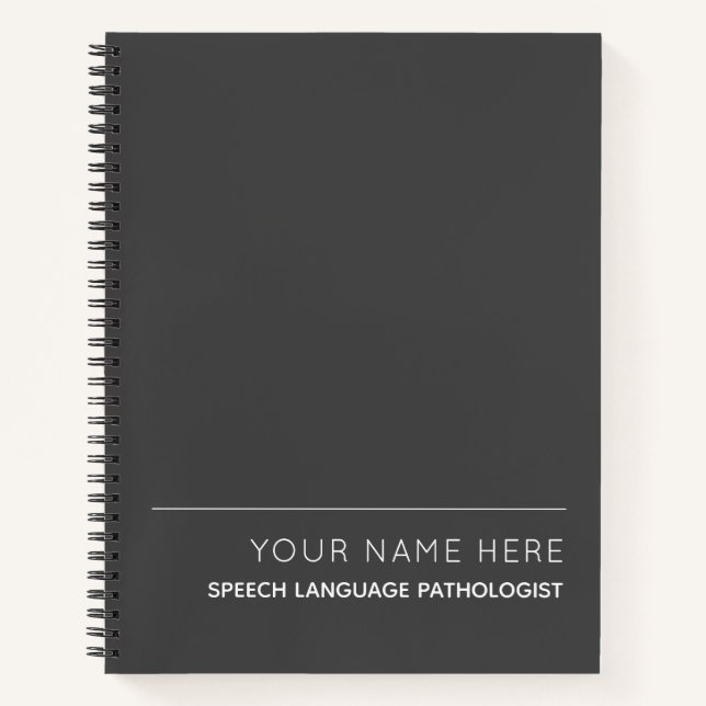 Speech Language Pathologist Custom Spiral Notebook (Front)