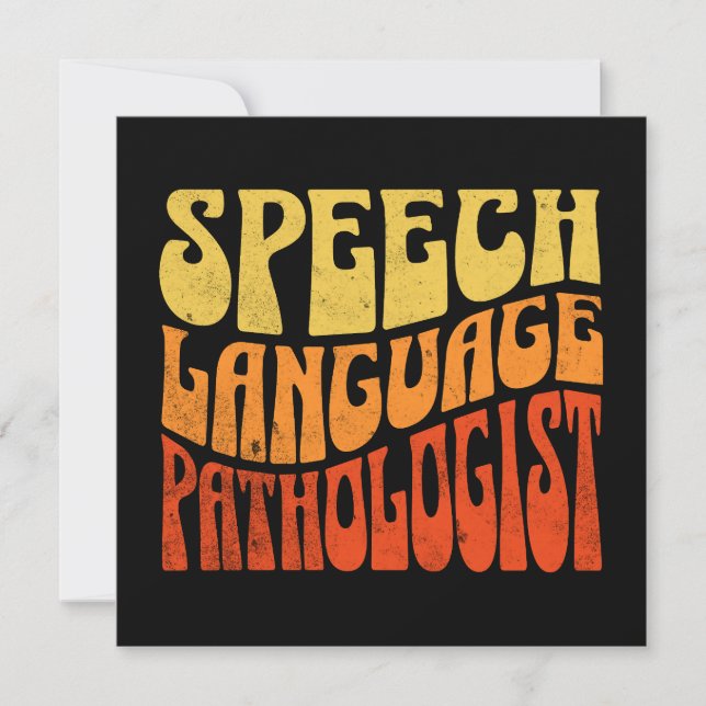 Speech Language Pathologist Retro Vintage (Front)