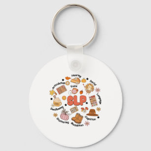 Speech Language Pathologist Slp Fall Thanksgiving Keychain