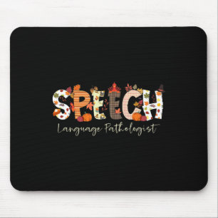 Speech Language Pathologist Slp Pumpkin Fall Thank Mouse Pad