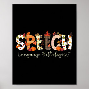 Speech Language Pathologist Slp Pumpkin Fall Thank Poster