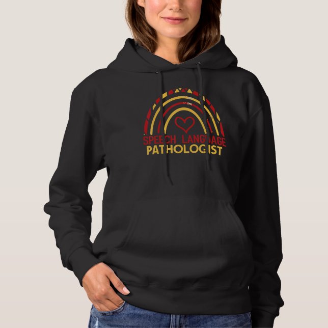 Speech Language Pathologist Slp Speech Therapy Pat Hoodie (Front)