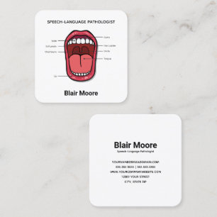 Speech-Language Pathologist SLP Square Business Card