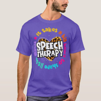 Speech Language Pathologist Speech Therapy Leopard T-Shirt