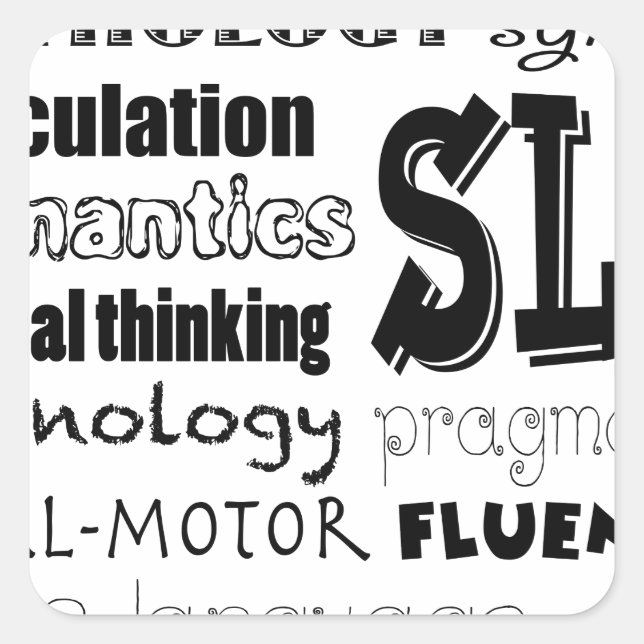 Speech Language Pathologist Square Sticker (Front)