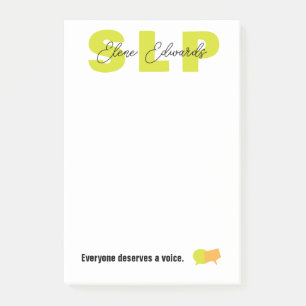 Speech Language Pathologist Therapist  Post-it Notes