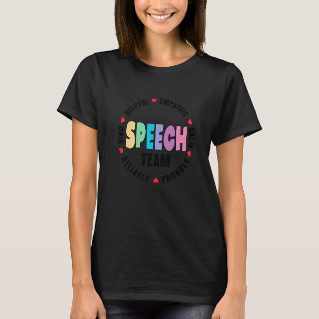 Speech Language Pathologist Therapy Groovy Speech  T-Shirt (Front)