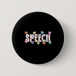 Speech language pathologist valentines day slp 2 inch round button