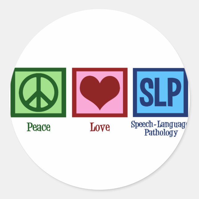 Speech Language Pathology Classic Round Sticker (Front)