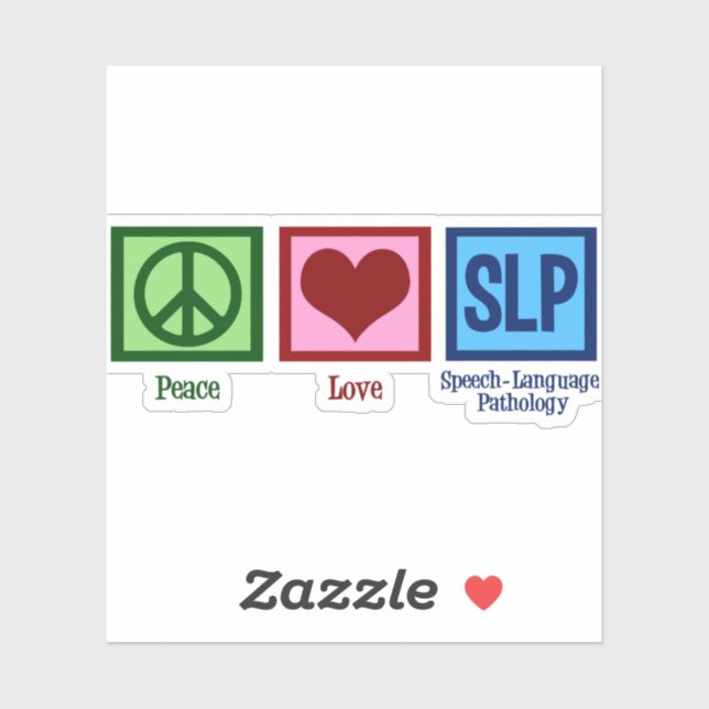 Speech Language Pathology Peace Love SLP (Sheet)