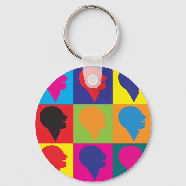 Speech Language Pathology Pop Art Keychain (Front)