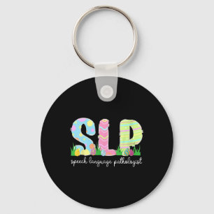 Speech Language Pathology Slp Easter Speech Therap Keychain
