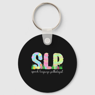 Speech Language Pathology Slp Easter Speech Therap Keychain