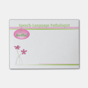 Speech-Language Patholologist Hello Sticky Notes