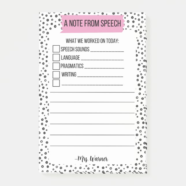Speech Note for Home- PERSONALIZE (Front)