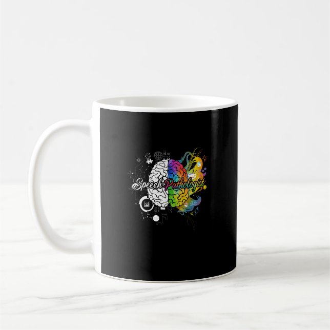 Speech Pathologist Brain Language Speech Therapy S Coffee Mug (Left)