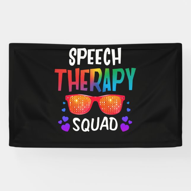 Speech Pathologist Pathology Speech Therapy Squad Banner (Horizontal)