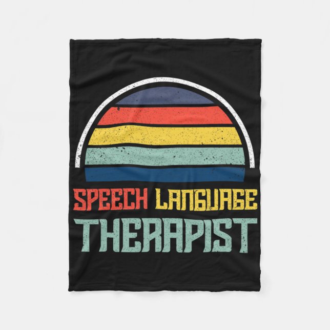 Speech Pathology Therapy Autism Awareness Month  Fleece Blanket (Front)