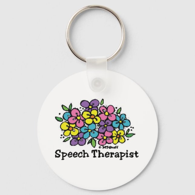 Speech Therapist Blooms1 Keychain (Front)
